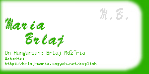 maria brlaj business card